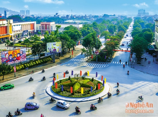 TP Vinh đang phát triển hướng đến là trung tâm vùng Bắc Trung bộ trên 10 lĩnh vực. Ảnh Sỹ Minh