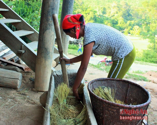 Luống vốn là dụng cụ dùng để giã gạo của người Thái Nghệ An. Sau mỗi mùa gặt, họ thường mang lúa về bỏ vào lòng máng và giã ra.