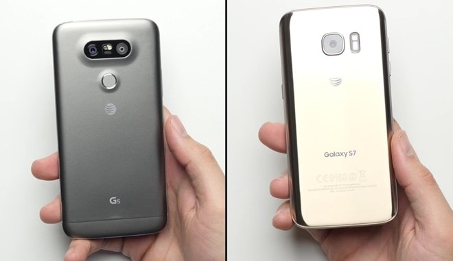 Không có pin rời, Galaxy S7 cho cảm giác liền lạc hơn hẳn LG G5. Ảnh: Business Insider.