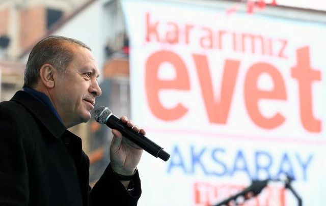 Tổng thống Tayyip Erdogan phát biểu tại một buổi lễ ở Aksaray, Thổ Nhĩ Kỳ hôm 10/2. Ảnh: Reuters.
