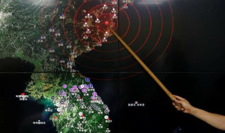 Ngày 9/9, Hãng thông tấn nhà nước Triều Tiên (KCNA) tuyên bố Bình Nhưỡng đã tiến hành thử thành công vụ nổ mang đầu đạn hạt nhân - vụ thử hạt nhân thứ 5 của Bình Nhưỡng, diễn ra 8 tháng sau vụ thử trước đó. Hình ảnh tâm chấn của vụ nổ thứ 5.