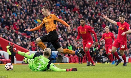 Wolverhampton trở thành hiện tượng ở FA Cup khi tạo cơn địa chấn trước Liverpool. Ảnh Internet.