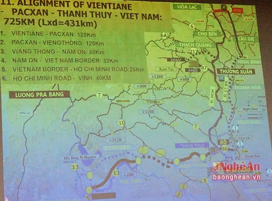 Sơ đồ tuyến đường cao tốc đi qua. Ảnh: Thu Huyền