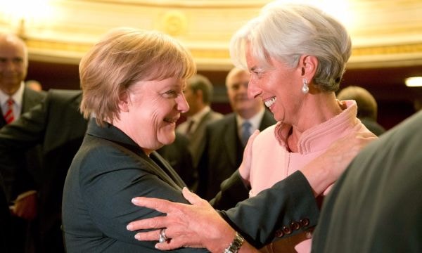 Thủ tướng Đức Angela Merkel và Tổng giám đốc IMF Christine Lagarde sẽ có thể tìm được thỏa hiệp về giải pháp cho Hy Lạp.Ảnh: Guardian