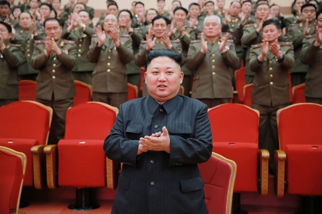 Lãnh đạo Triều Tiên Kim Jong-un tại Bình Nhưỡng hôm 22/2. Ảnh: KCNA/Getty.