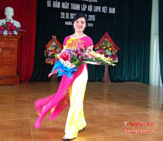 Chị Lương Thị Thảo - Chủ tịch Hội Nông dân xã Nghĩa Bình (Nghĩa Đàn).