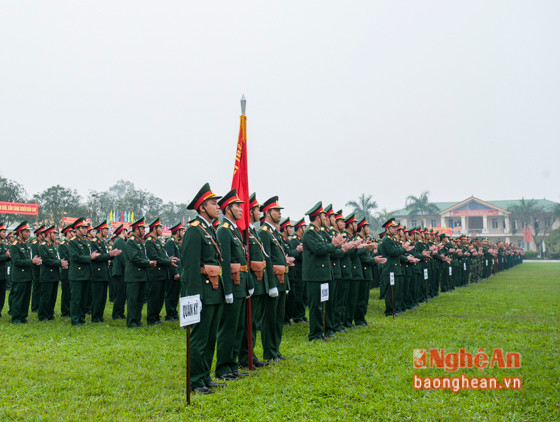 Lực lượng vũ trang tham gia Lễ xuất quân năm 2017.