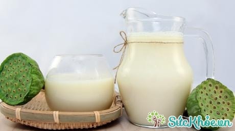 Sữa hạt sen thơm ngon đậm đà.