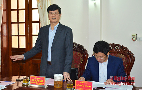 Đồng chí Lê Xuân Đại - Ủy viên Ban Thường vụ Tỉnh ủy, Phó Chủ tịch Thường trực UBND tỉnh triển khai