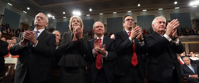 Phản ứng của khán giả trước bài diễn văn của Trump tại Quốc hội. Ảnh: ABCNews