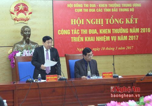 đồng chí Nguyễn Xuân Đường – Phó Bí thư Tỉnh ủy, Chủ tịch UBND tỉnh, Cụm trưởng cụm thi đua