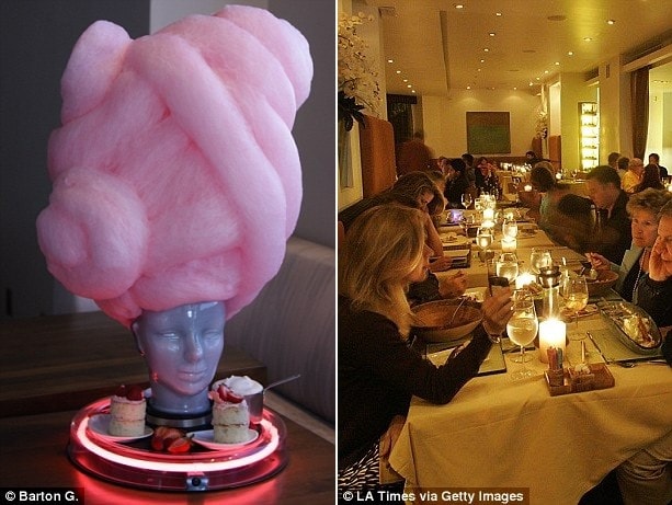 “Đầu Marie Antoinette” ở Barton G (Miami, Mỹ): Loại bánh có tên độc đáo này gồm phần pudding mềm mịn và phần kẹo bông được tạo dáng như bộ tóc giả của hoàng hậu nước Pháp Marie Antoinette.