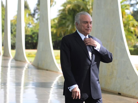 Tổng thống Brazil Michel Temer. Ảnh: AFP.
