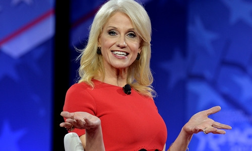 Kellyanne Conway, trợ lý cho Tổng thống Donald Trump. Ảnh: Reuters.