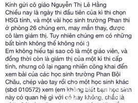 Học sinh phản ánh những vi phạm của cô giáo Lê Thị Hằng. Ảnh: Facebook