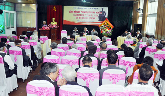 Quang cảnh Lễ ra mắt Văn phòng đại diện Hội Kiều học Việt Nam tại Nghệ An.