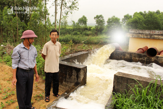 Tiết kiệm nước tưới ở huyện Nghi Lộc. Ảnh: Nhật Tuấn