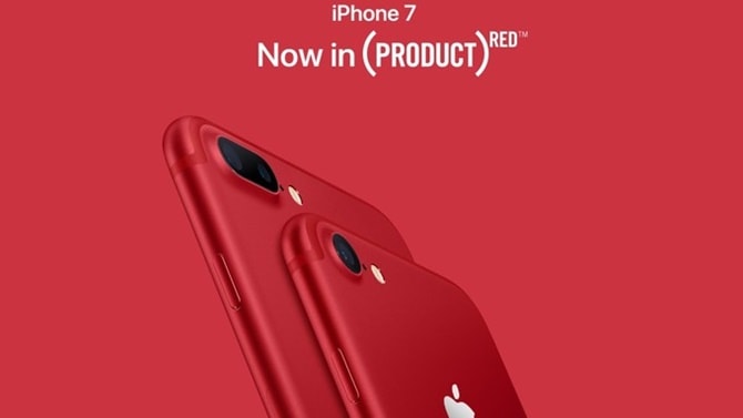 Apple bất ngờ giới thiệu phiên bản iPhone 7 và 7 Plus màu đỏ