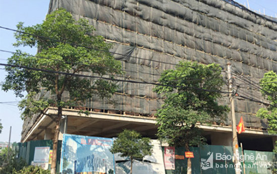 Chi nhánh Công ty CP Đông Á có dự án khu nhà ở thương mại và dịch vụ tại phường Hưng Bình, TP Vinh. Ảnh: Việt Phương