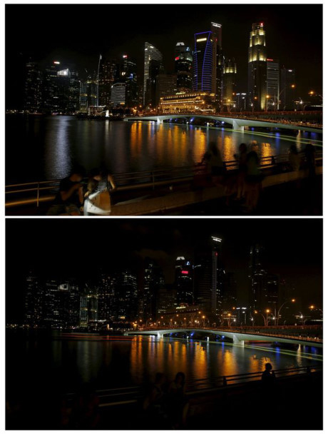 Illuminating: Quận kinh doanh trung tâm tại Singapore. (Nguồn: AFP/Getty Images)