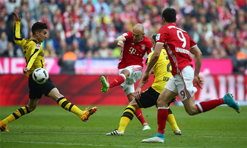 Bayern quá mạnh so với mặt bằng chung ở giải quốc nội Bundesliga. Ảnh: Reuters.
