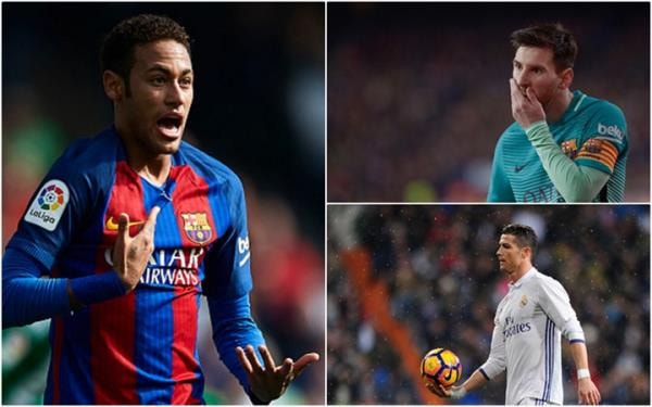 Neymar được kỳ vọng sẽ phá vỡ sự thống trị của Ronaldo và Messi trong cuộc đua giành QBV