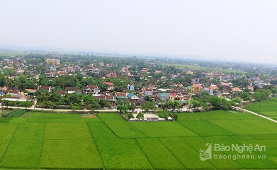 Xã Hoa Thành (Yên Thành) khởi sắc nhờ nông thôn mới. Ảnh: Thái Hồng