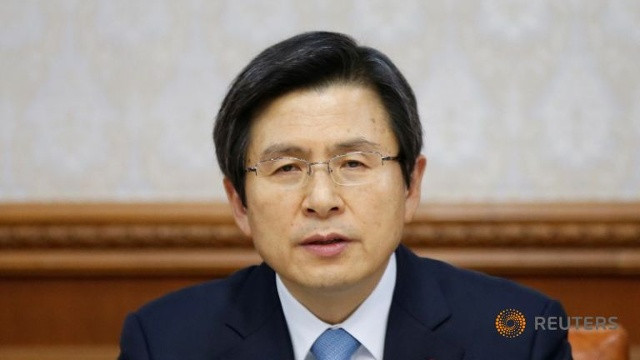 Quyền Tổng thống kiêm Thủ tướng Hàn Quốc Hwang Kyo-ahn. Ảnh: Reuters.
