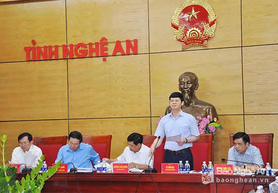 Phó chủ tịch UBND tỉnh Lê Xuân Đại phát biểu nhấn mạnh. Ảnh: Thu Huyền