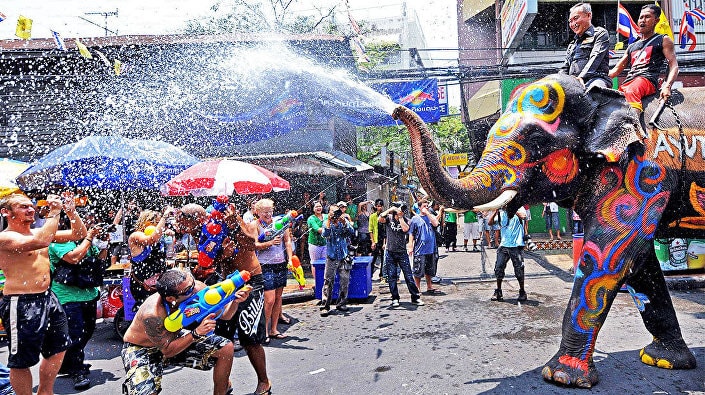 Songkran ở Thái Lan.