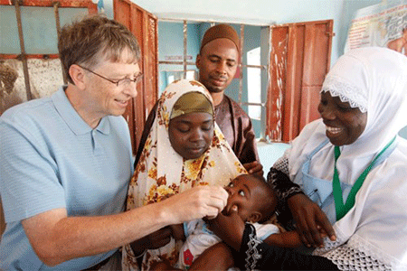 Tỷ phú Bill Gates đã và đang tài trợ cho nhiều chương trình từ thiện trên thế giới, góp phần ngăn chặn thảm họa AIDS, bệnh lao và sốt rét