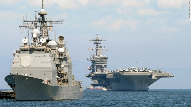 Tàu sân bay USS Carl Vinson. Ảnh: CNN