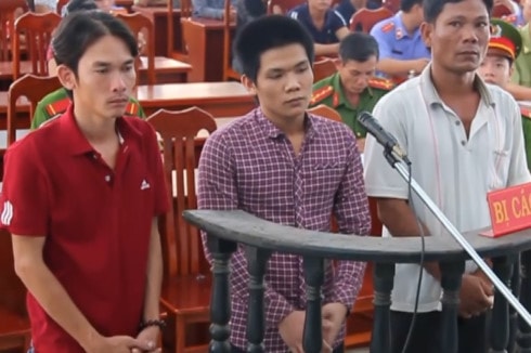 3 bị cáo tại tòa.