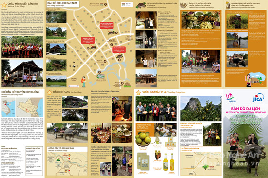 Với việc xuất bản Bản đồ Du lịch huyện Con Cuông được xem là điểm mới của du lịch Con Cuông trong năm 2017, cung cấp cho du khách đầy đủ, chi tiết các điểm tham quan trên địa bàn. Ảnh: Minh Hạnh