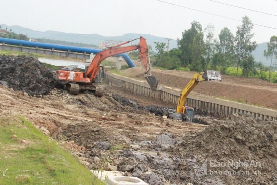 Dự án cống Nam Đàn. Ảnh: Văn Trường