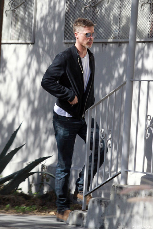 Hôm 29/3, hơn sáu tháng kể từ sau khi ly hôn, Brad Pitt bị bắt gặp đến xưởng nghệ thuật của người bạn thân ở Los Angeles. Tài tử 53 tuổi có vẻ ngoài hốc hác.