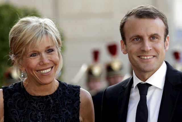 Vợ chồng ông Macron. Ảnh: IBTimes