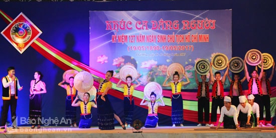 Một tiết mục biểu diễn tại hội thi. Ảnh: Hoàng Thủy