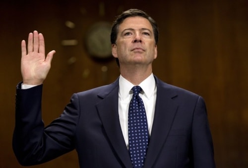 Ông James Comey, người vừa bị sa thải chức giám đốc FBI. Ảnh: AP