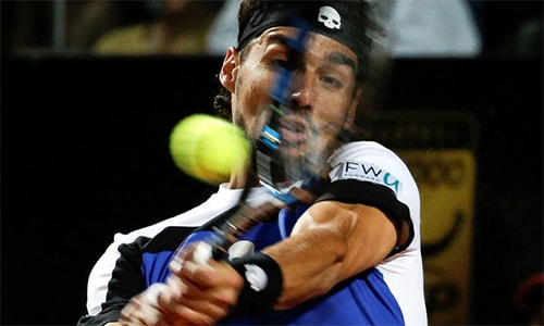 Fognini chơi trận hay nhất sự nghiệp khi đánh bại Murray với hai set trắng. Ảnh: Reuters.