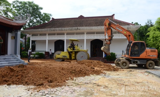 Khu Di tích Pham Bội Châu đang được tập trung đầu tư xây dựng.