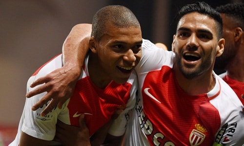 Mbappe và Falcao là nguồn cảm hứng trong chiến dịch chinh phục Ligue 1 của Monaco. Ảnh: Reuters.