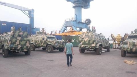Xe bọc thép IAG Guardian Tactical xuất hiện tại cảng Hải Phòng