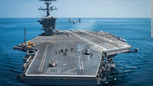 Tàu sân bay USS Ronald Reagan. Ảnh: CNN