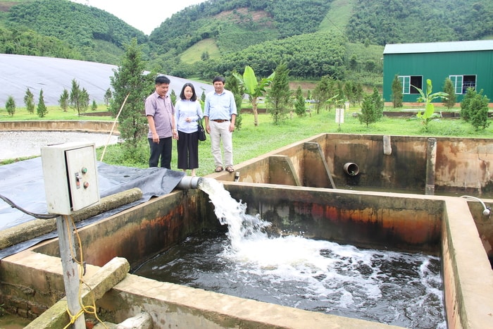 Hệ thống xử lý nước thải tại Nhà máy chế biến tinh bột sắn Hoa Sơn (Anh Sơn). Ảnh: Minh Chi