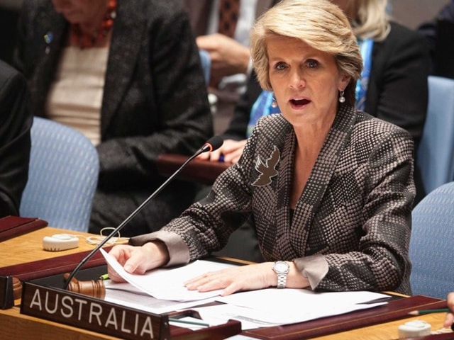 Ngoại trưởng Australia Julie Bishop. Ảnh: Reuters