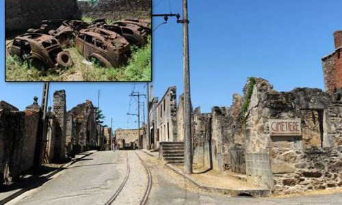 Oradour sur Glane ở Pháp trở thành thị trấn ma sau khi quân đội của Hitler tàn sát toàn bộ người dân nơi đây năm 1944. Mặc dù người ta đã xây dựng một ngôi làng mới nhưng một phần của ngôi làng cũ được lưu giữ như là một đài tưởng niệm 642 con người, gồm cả người già, đàn ông, phụ nữ và trẻ em bị thảm sát trong chiến tranh.