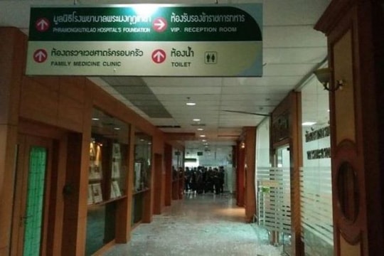 Hiện trường vụ nổ bom  .Ảnh: The Nation