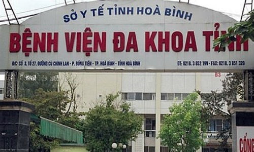  Bệnh viện đa khoa tỉnh Hòa Bình - nơi xảy ra vụ việc.