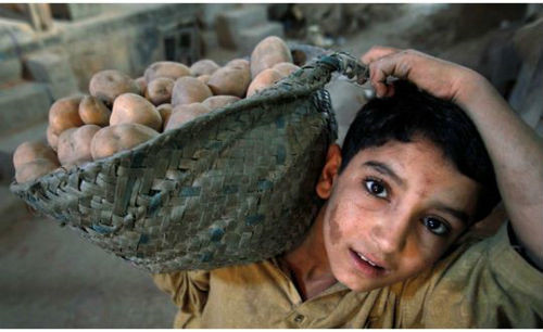 Một trong số những lao động trẻ em tại Pakistan. Ảnh: Reuters